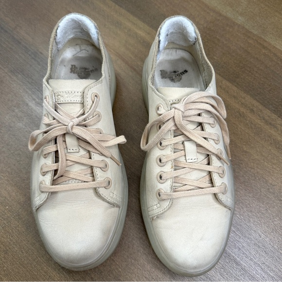 DR. MARTENS DANTE LEATHER SHOES SIZE 6- BEIGE - Picture 2 of 9